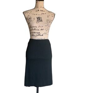 LOFT Classic Pull On Black Skirt